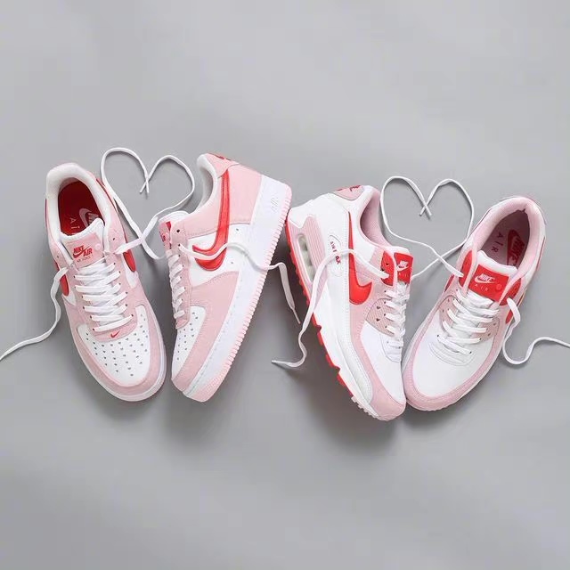 New 2021 Nike Air Max 90 White Pink Red Shoes